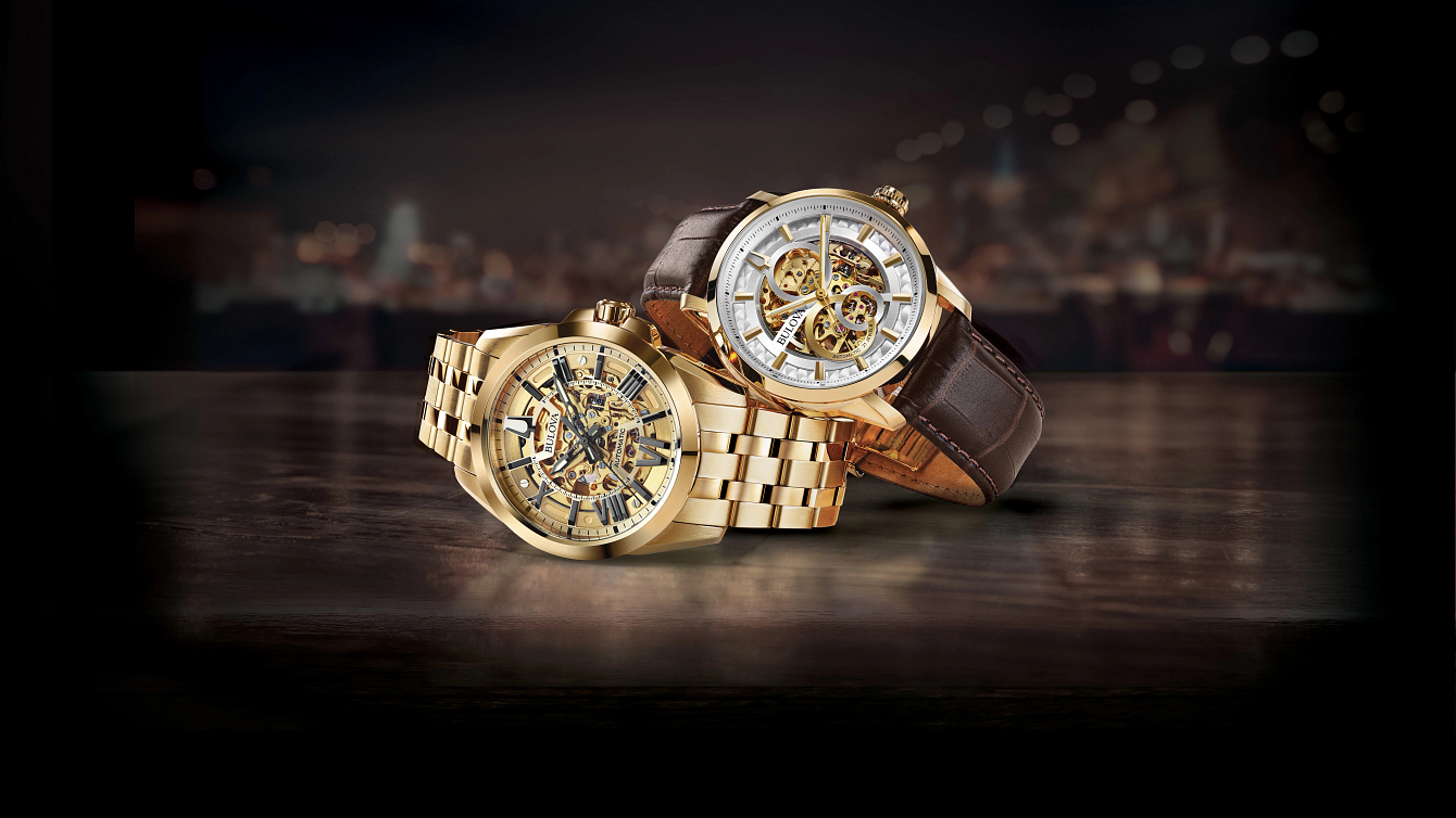 Dorado Dial Acero Inoxidable Brazalete Sutton 97A162 Bulova